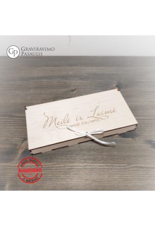 Medinis pinigų vokelis "Meilė ir Laimė"